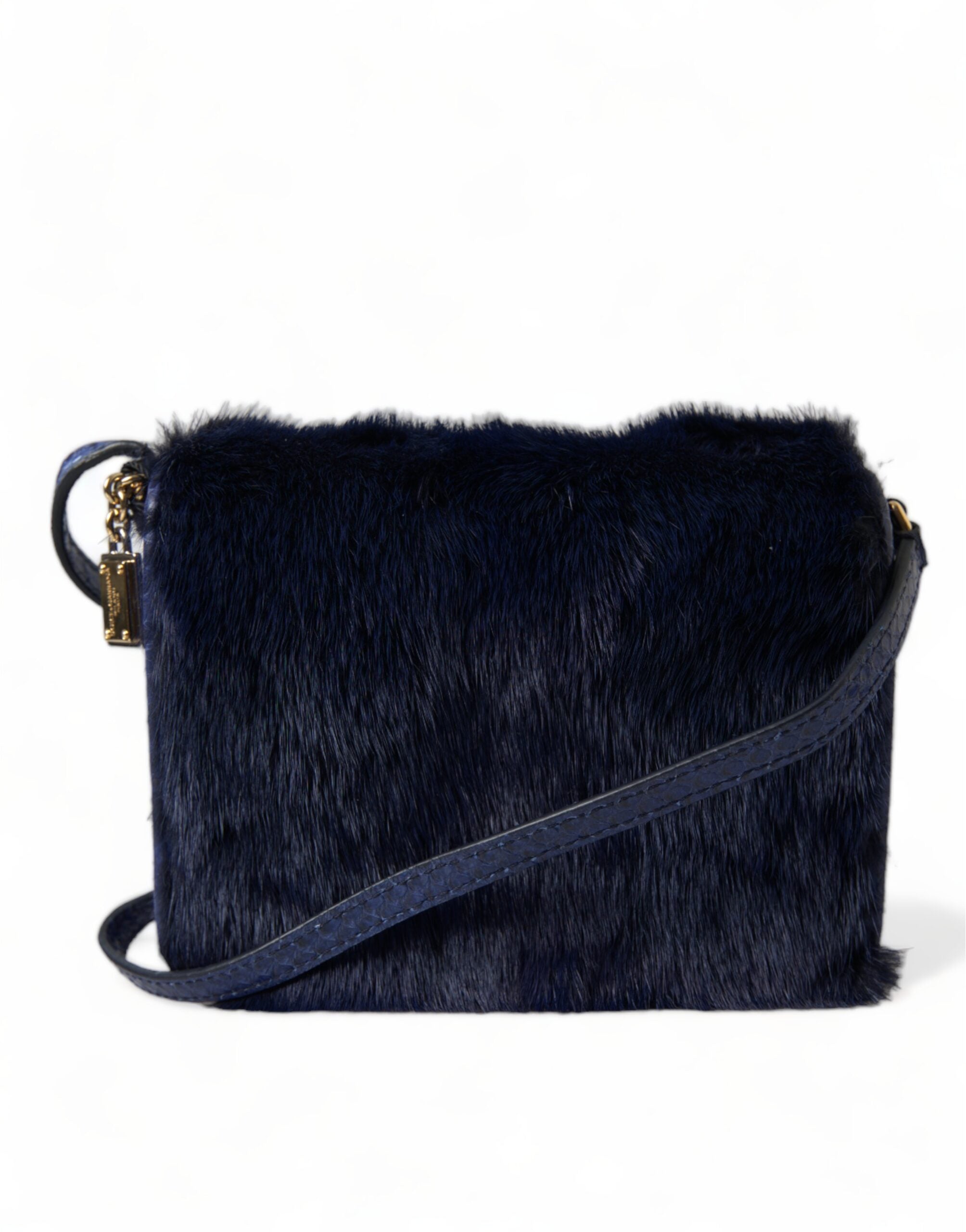 Dolce & Gabbana Exquisite Blue Mink Fur Shoulder Bag - ACCEXO