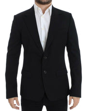 Dolce & Gabbana Elegant Slim Fit Black Wool Blazer - ACCEXO