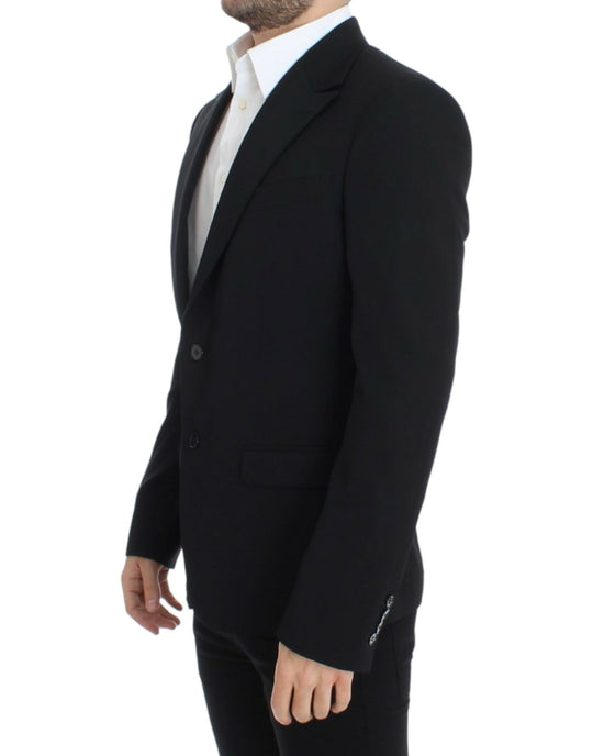 Dolce & Gabbana Elegant Slim Fit Black Wool Blazer