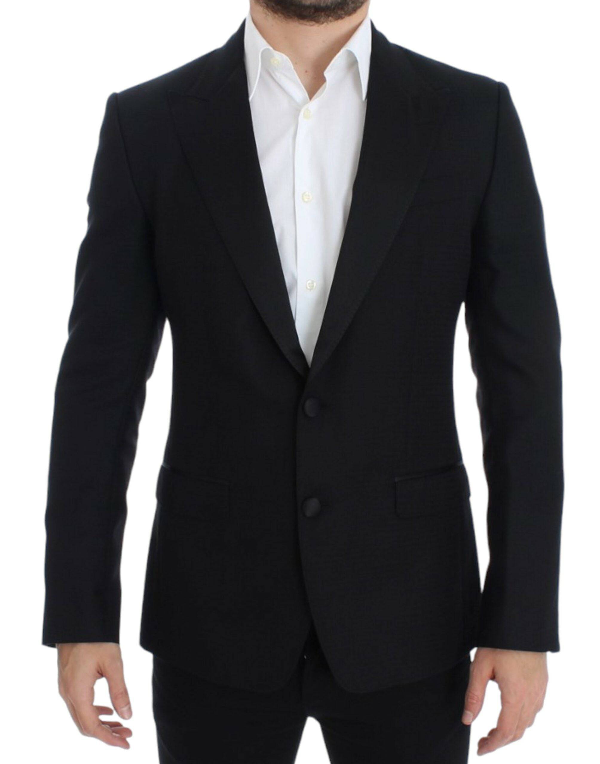 Dolce & Gabbana Elegant Black Silk Blend Sicilia Blazer - ACCEXO