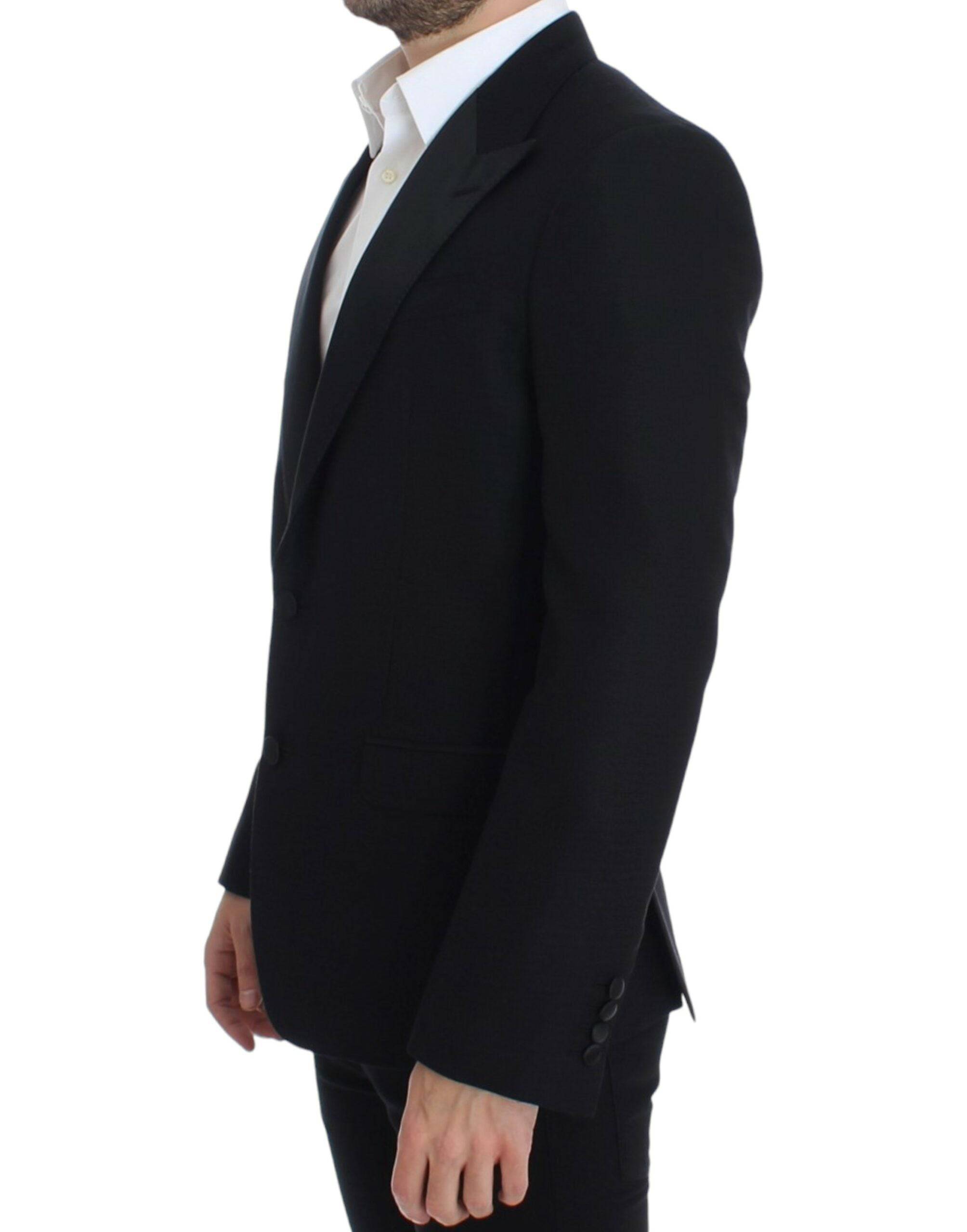 Dolce & Gabbana Elegant Black Silk Blend Sicilia Blazer - ACCEXO