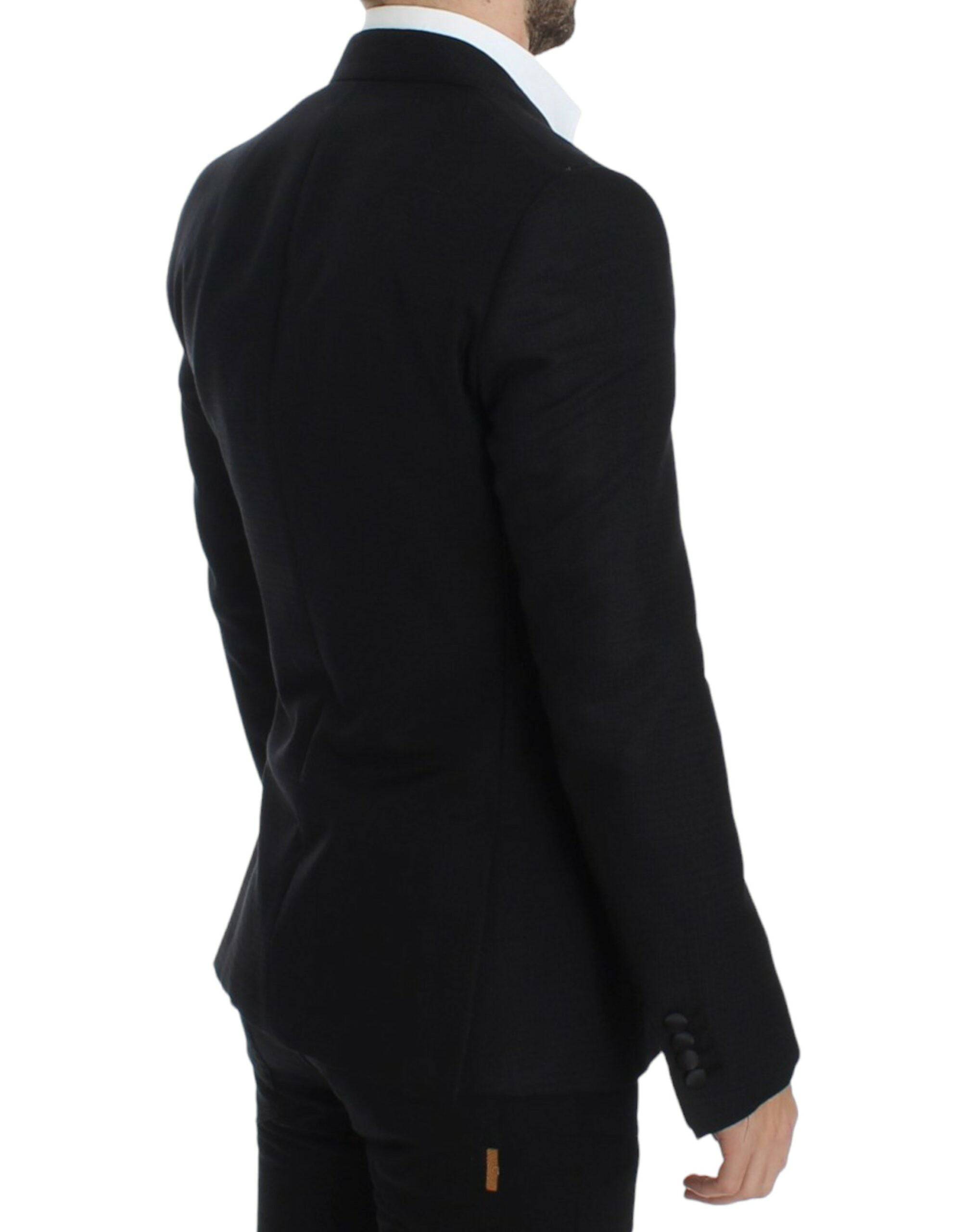 Dolce & Gabbana Elegant Black Silk Blend Sicilia Blazer - ACCEXO