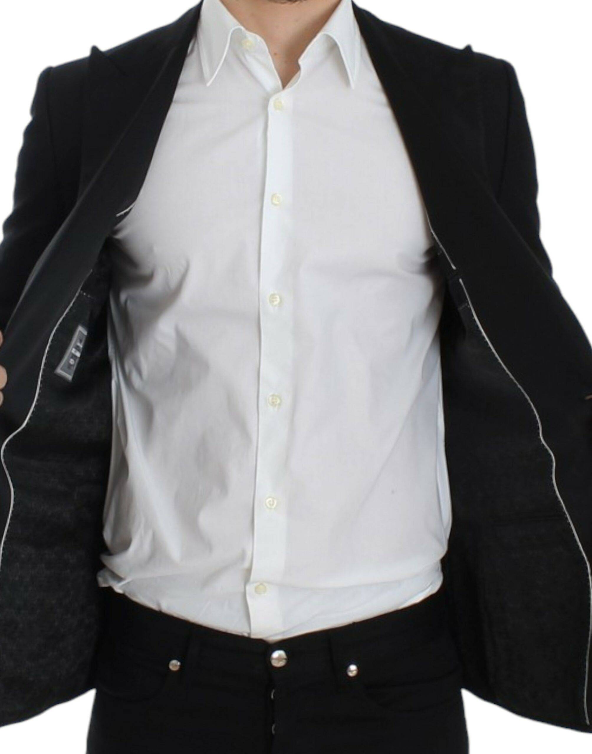 Dolce & Gabbana Elegant Black Silk Blend Sicilia Blazer - ACCEXO