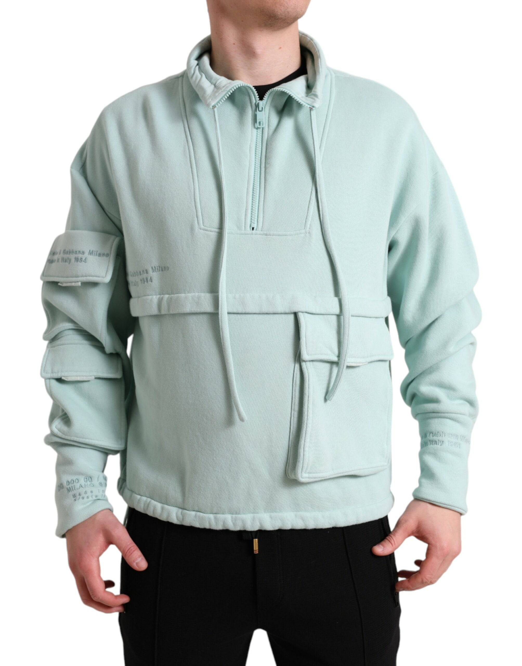 Dolce & Gabbana Chic Mint Green Pullover Sweater - ACCEXO
