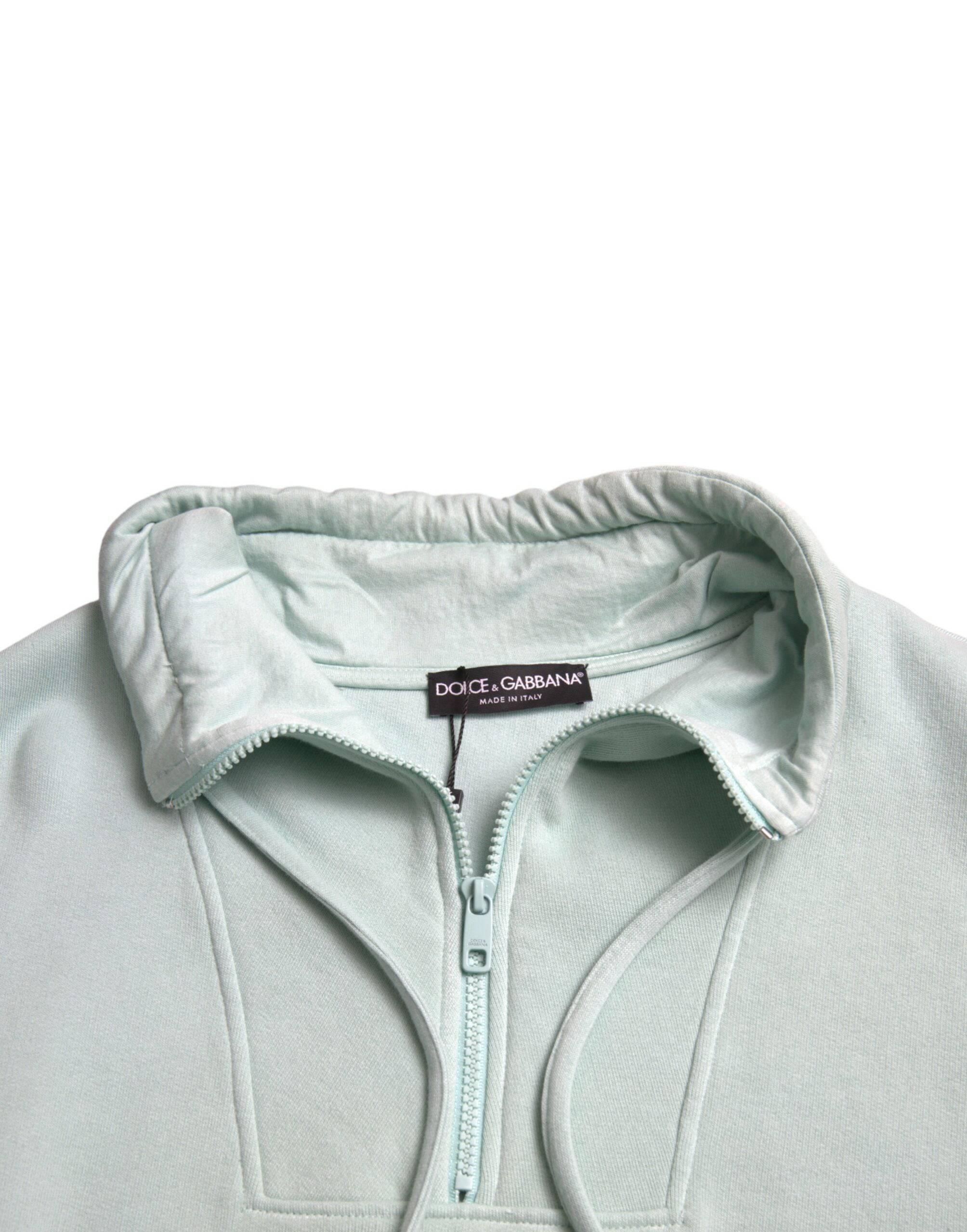 Dolce & Gabbana Chic Mint Green Pullover Sweater - ACCEXO