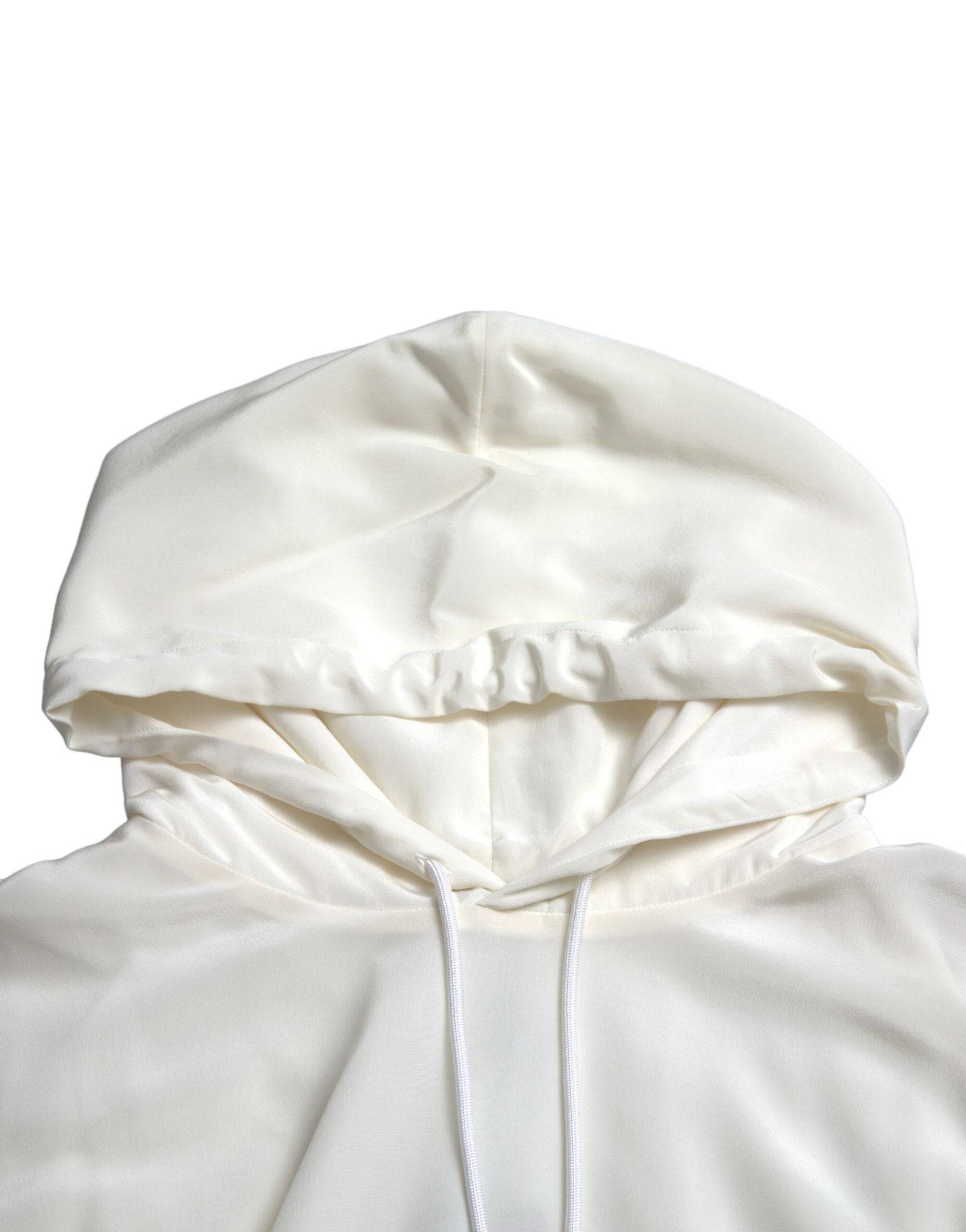 Dolce & Gabbana Elegant Floral Silk Hooded Pullover - ACCEXO