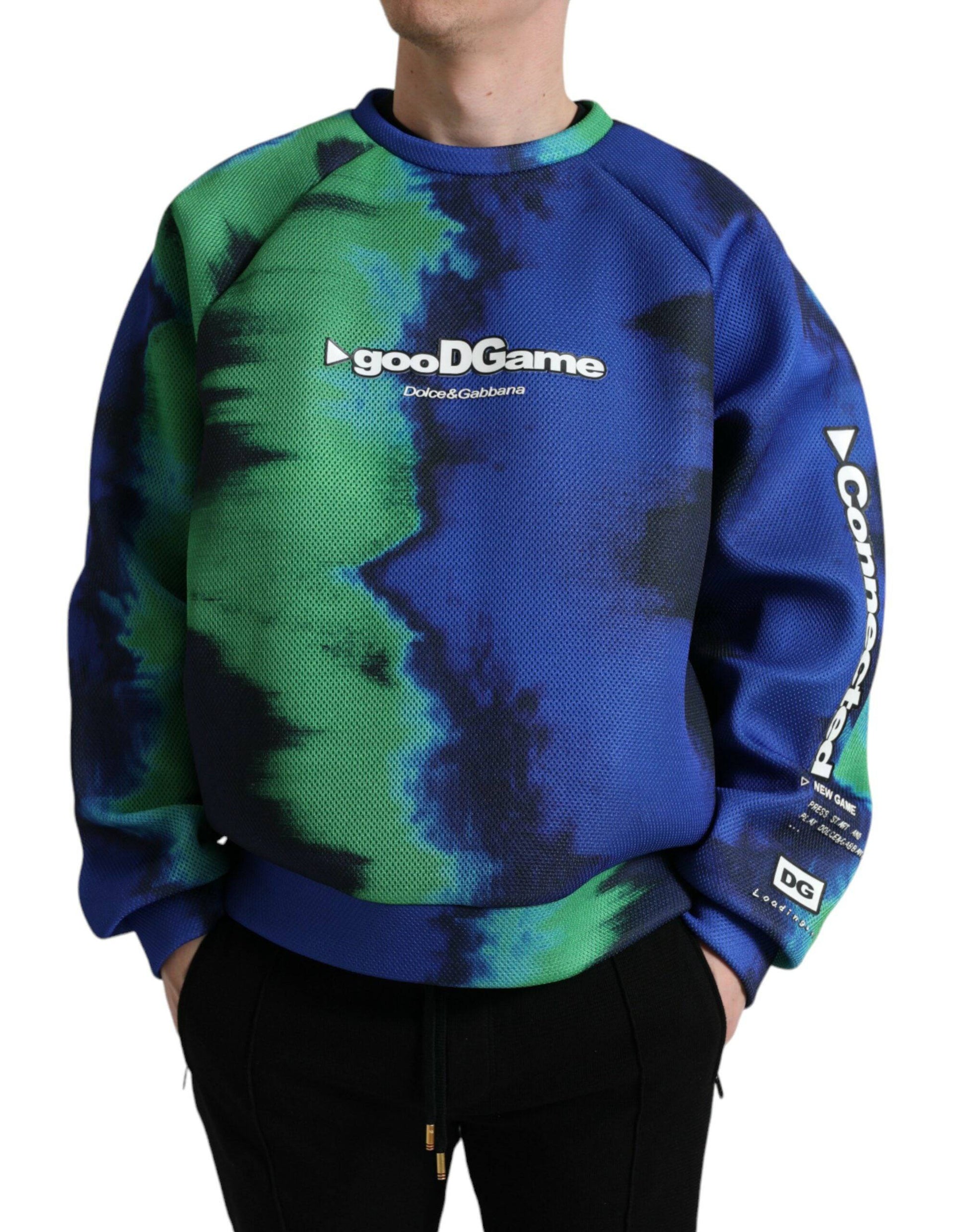 Dolce & Gabbana Multicolor Graphic Crew Neck Pullover Sweater - ACCEXO