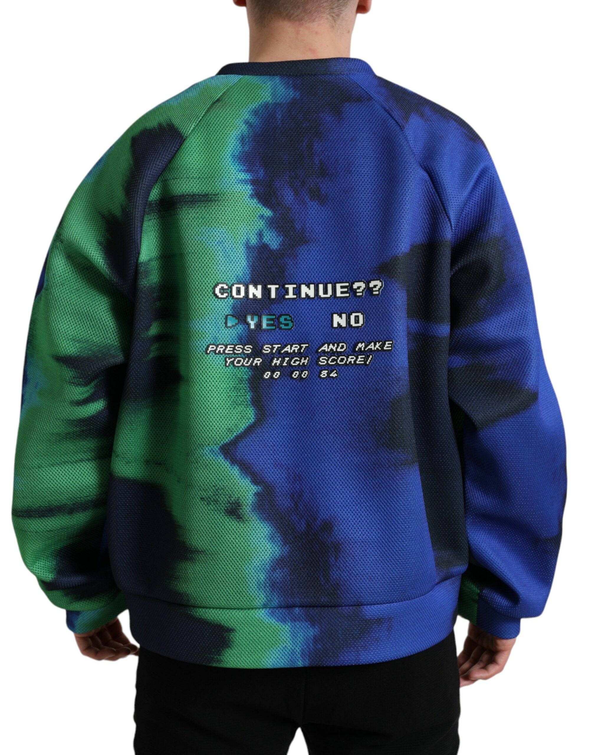 Dolce & Gabbana Multicolor Graphic Crew Neck Pullover Sweater - ACCEXO