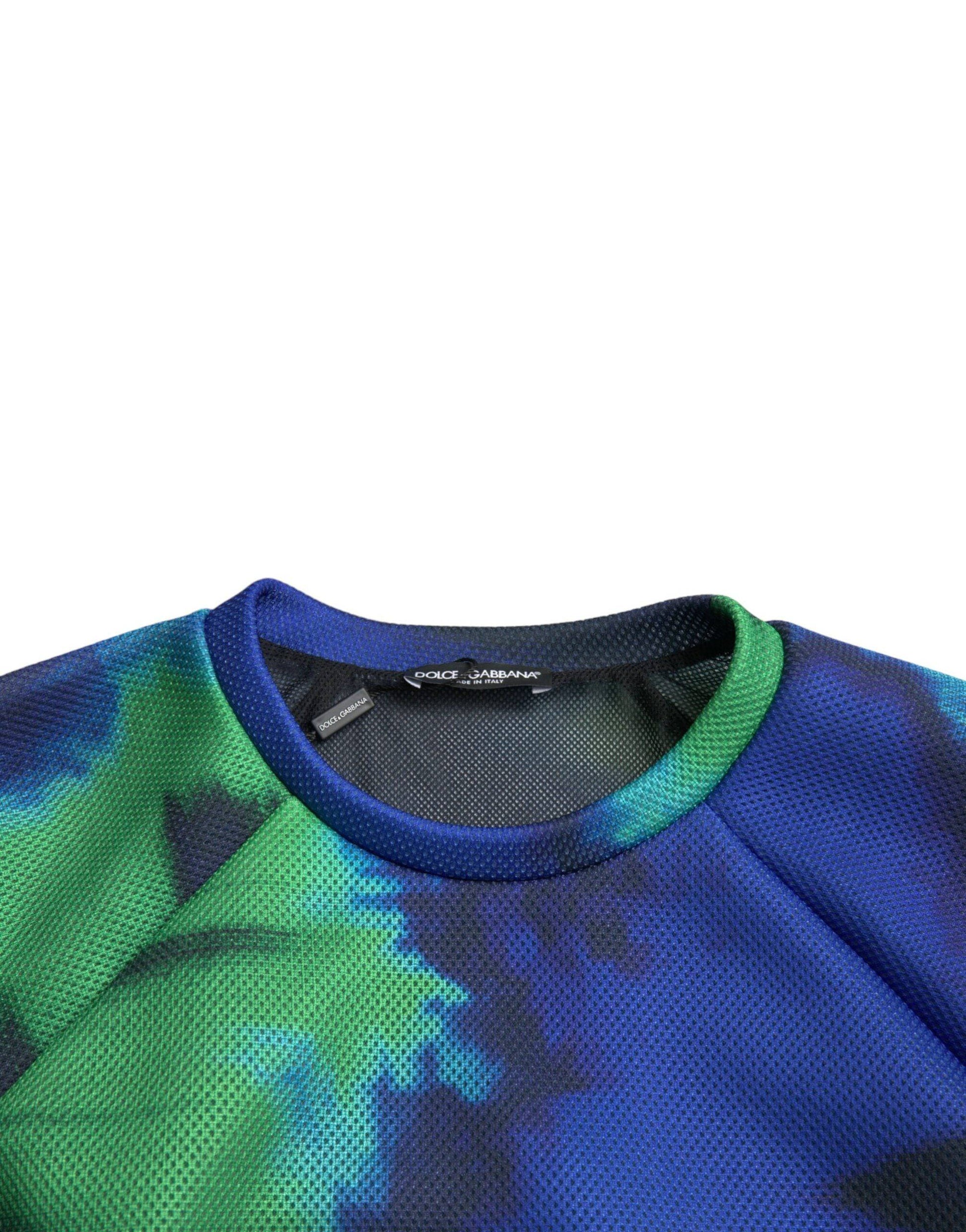 Dolce & Gabbana Multicolor Graphic Crew Neck Pullover Sweater - ACCEXO