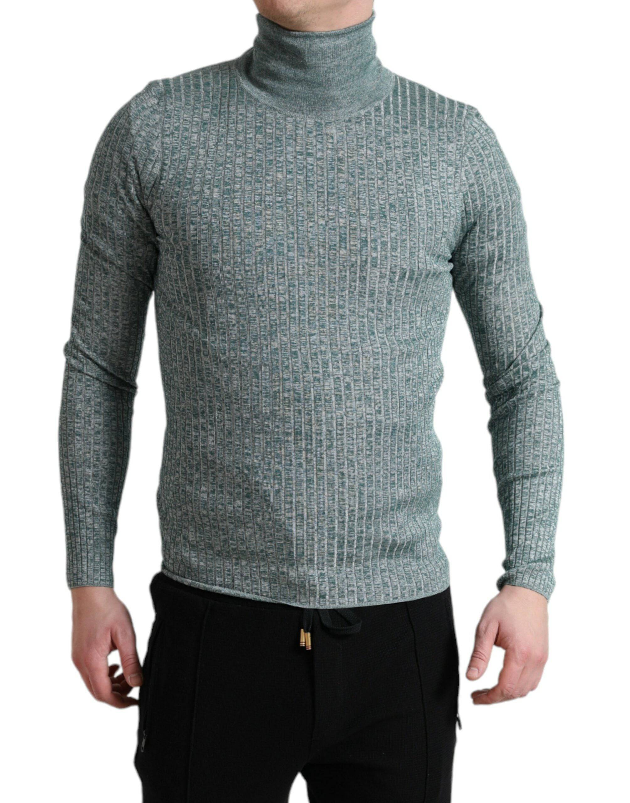 Dolce & Gabbana Elegant Green Turtleneck Pullover Sweater - ACCEXO