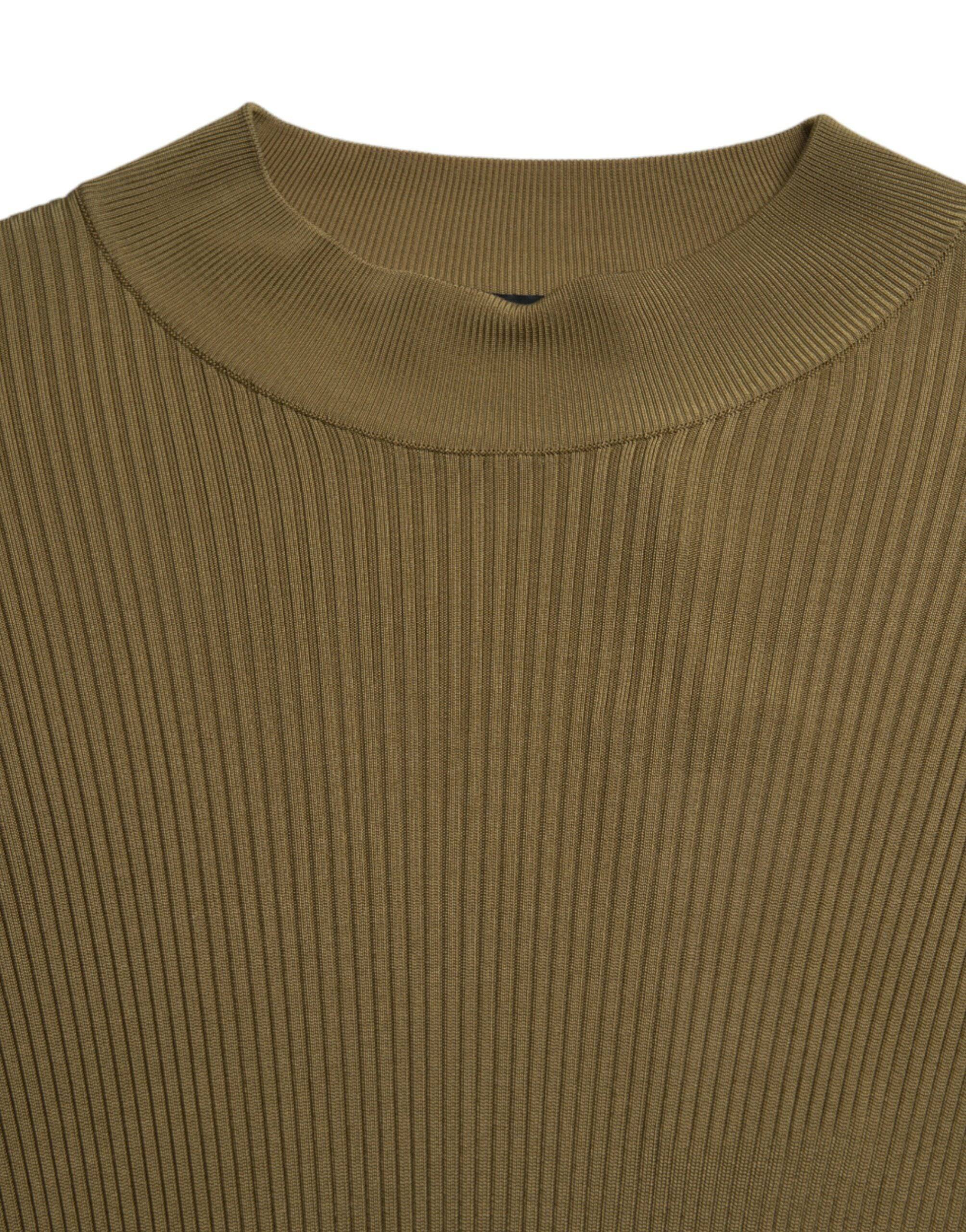 Dolce & Gabbana Army Green Viscose Crew Neck Sweater - ACCEXO