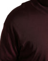 Dolce & Gabbana Maroon Turtleneck Viscose Sweater