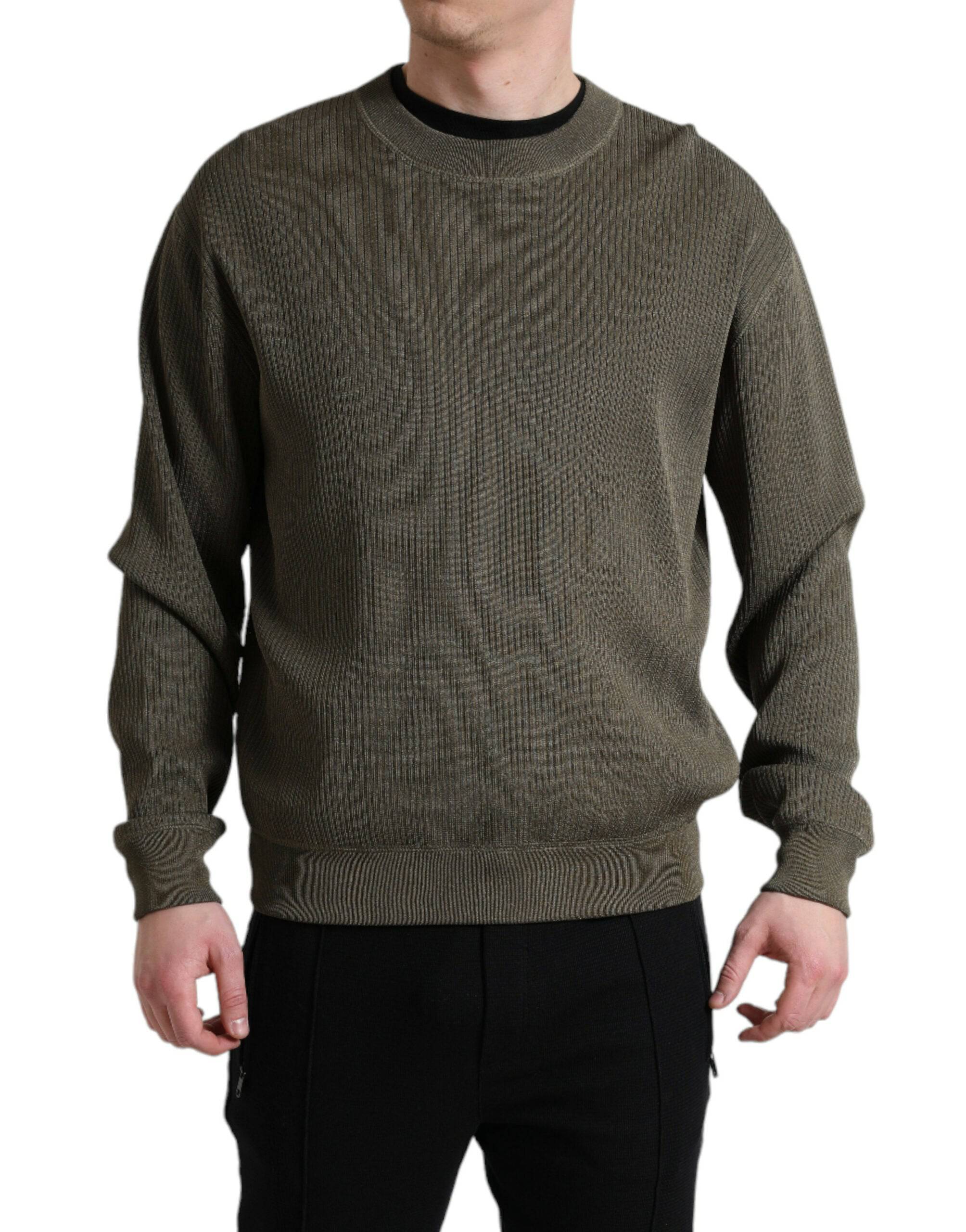 Dolce & Gabbana Elegant Green Crew Neck Sweater - ACCEXO