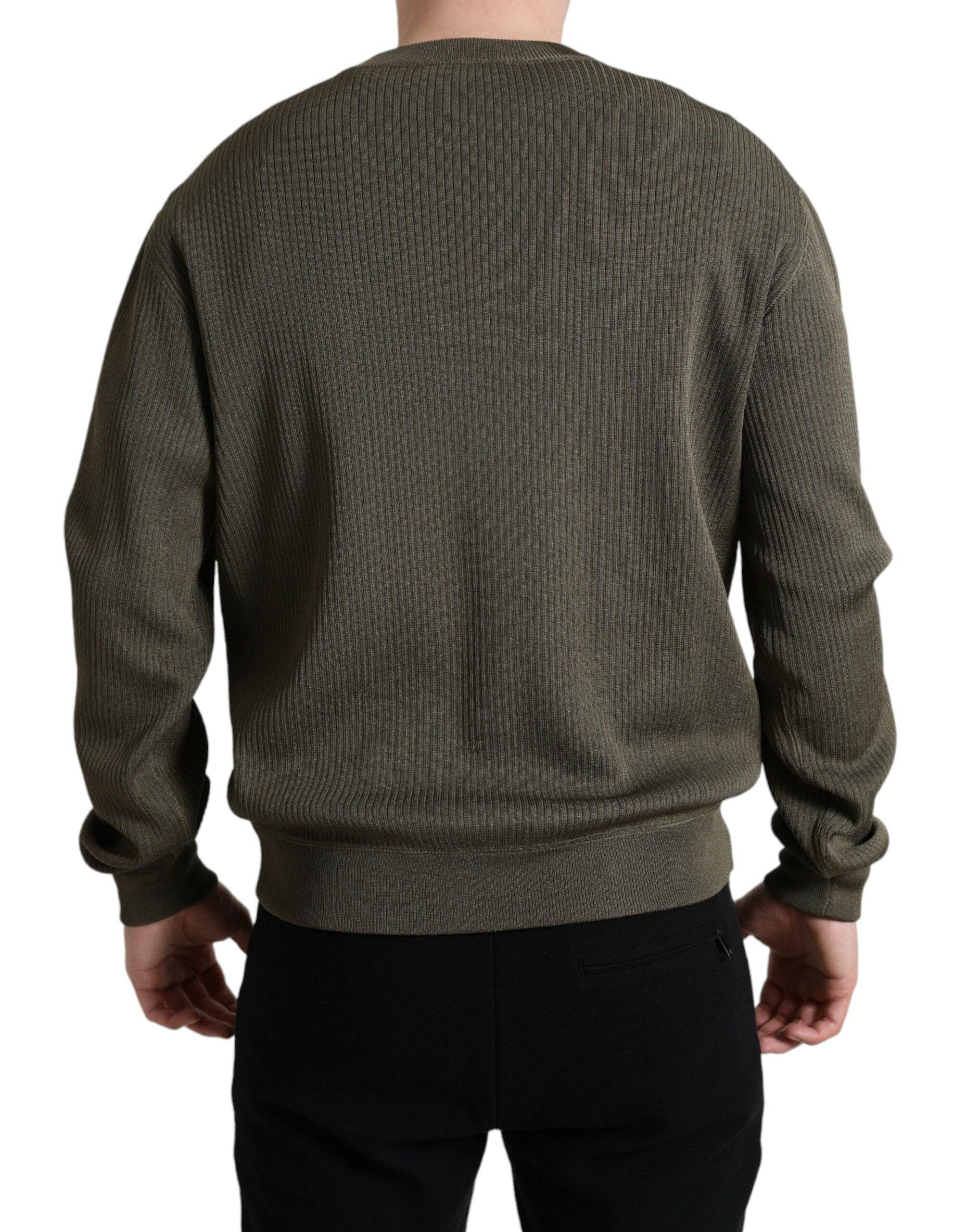 Dolce & Gabbana Elegant Green Crew Neck Sweater - ACCEXO
