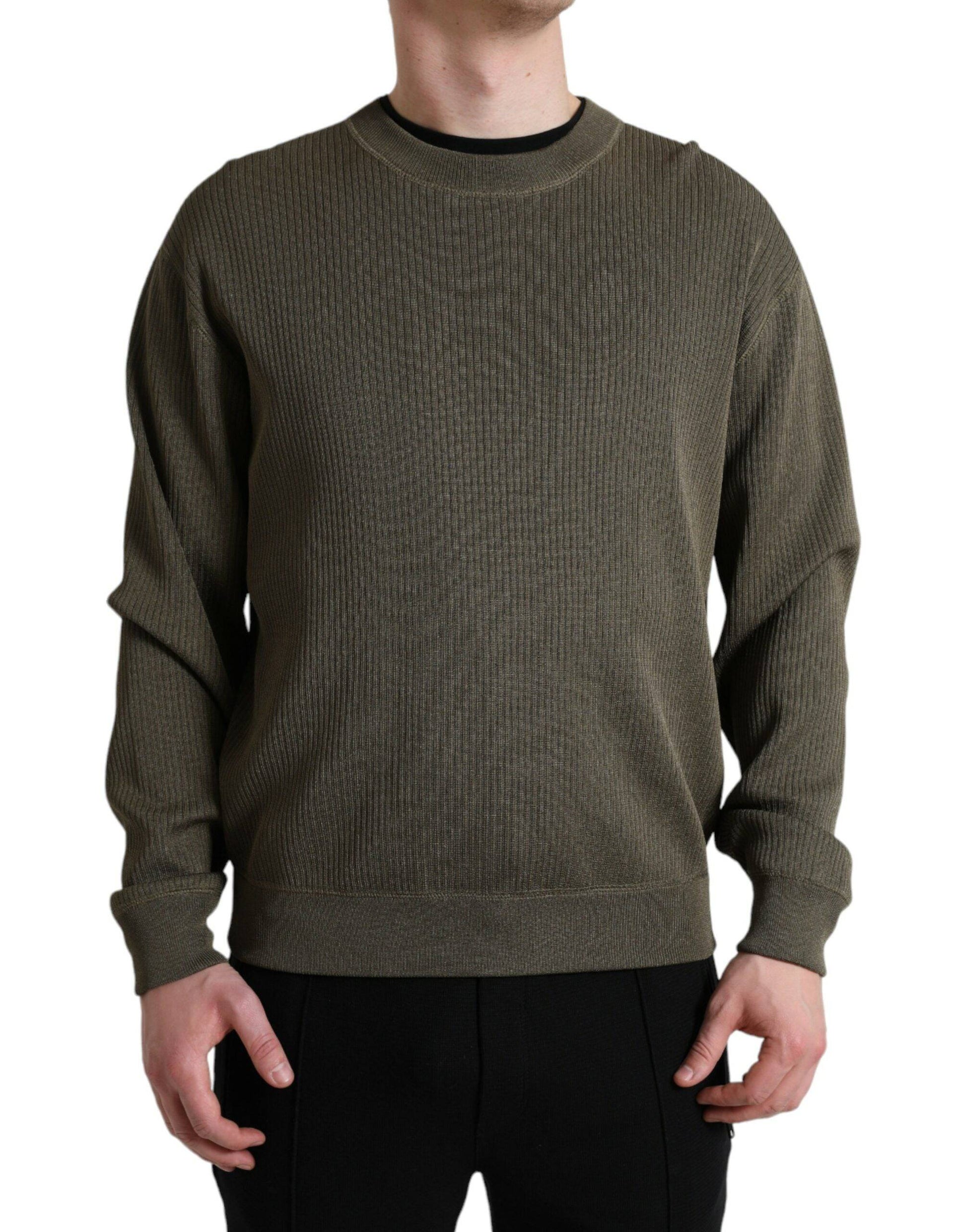 Dolce & Gabbana Elegant Green Crew Neck Sweater - ACCEXO
