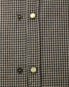 Costume National Chic Gray Checked Casual Linen Blend Shirt