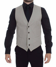 Dolce & Gabbana Chic Beige Single Breasted Dress Vest - ACCEXO