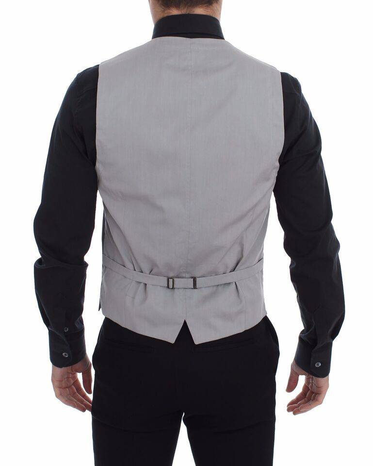 Dolce & Gabbana Elegant Gray Slim Fit Dress Vest - ACCEXO