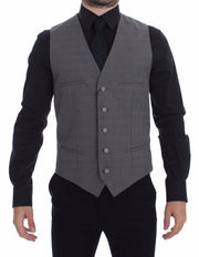 Dolce & Gabbana Elegant Gray Slim Fit Dress Vest - ACCEXO
