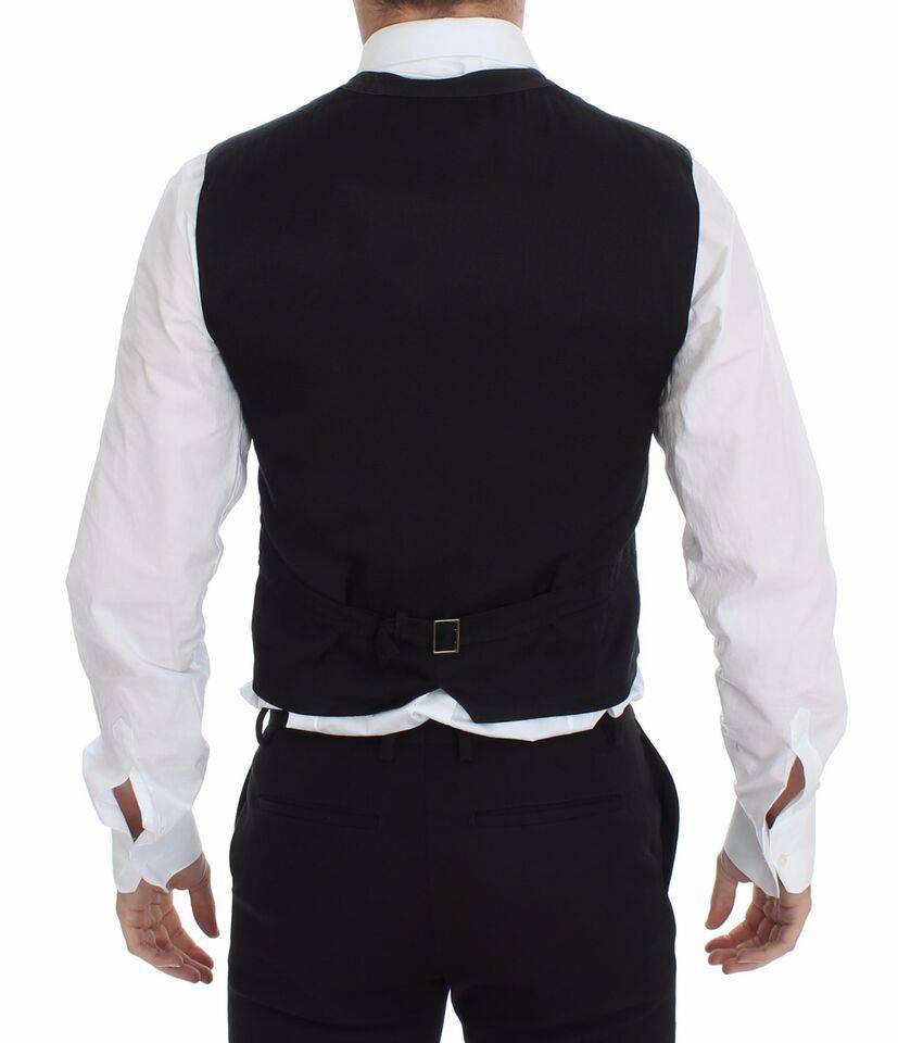 Dolce & Gabbana Elegant Black Dress Vest - ACCEXO