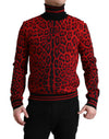 Dolce & Gabbana Elegant Leopard Turtleneck Sweater