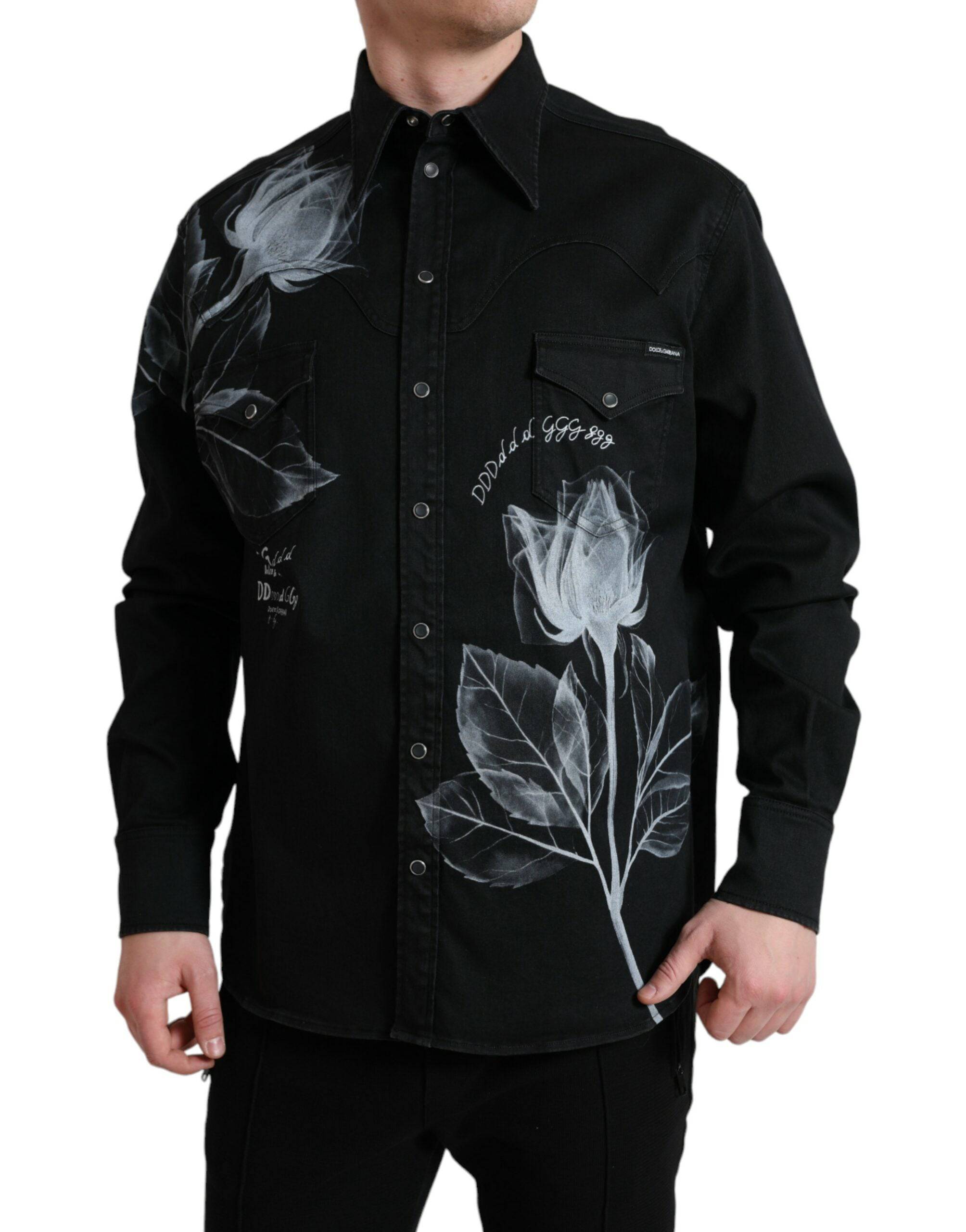 Dolce & Gabbana Elegant Floral Print Dress Shirt - ACCEXO