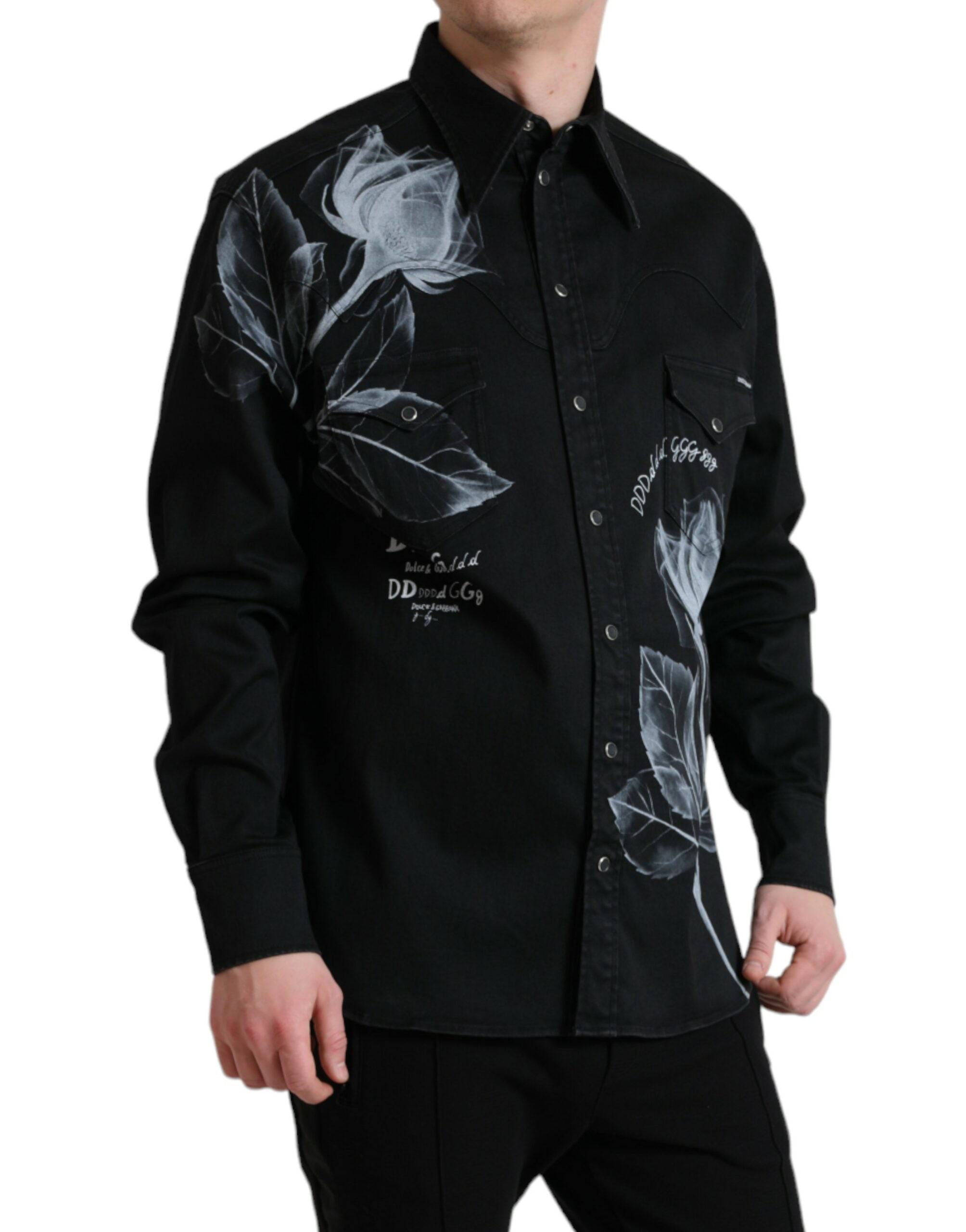 Dolce & Gabbana Elegant Floral Print Dress Shirt - ACCEXO
