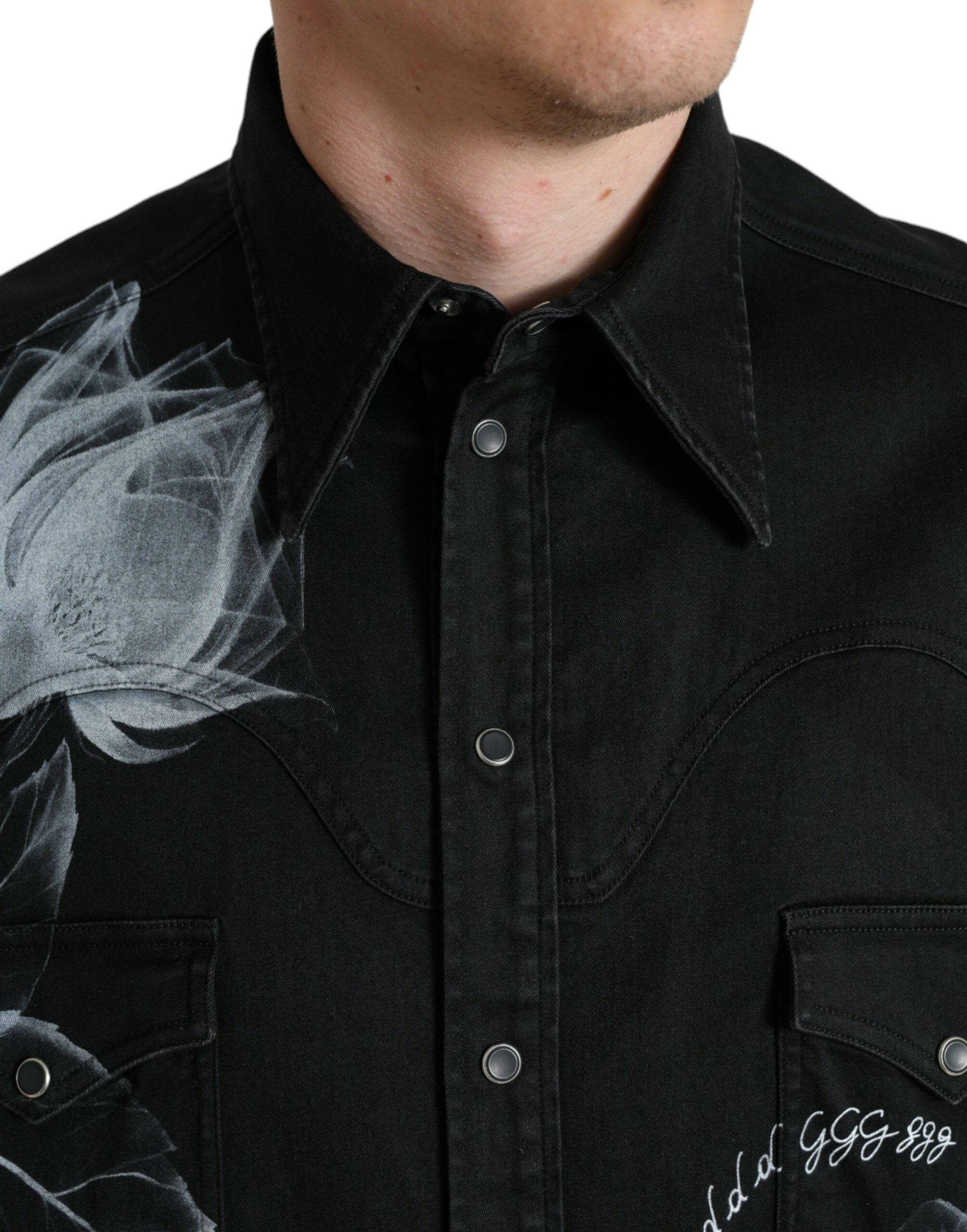 Dolce & Gabbana Elegant Floral Print Dress Shirt - ACCEXO
