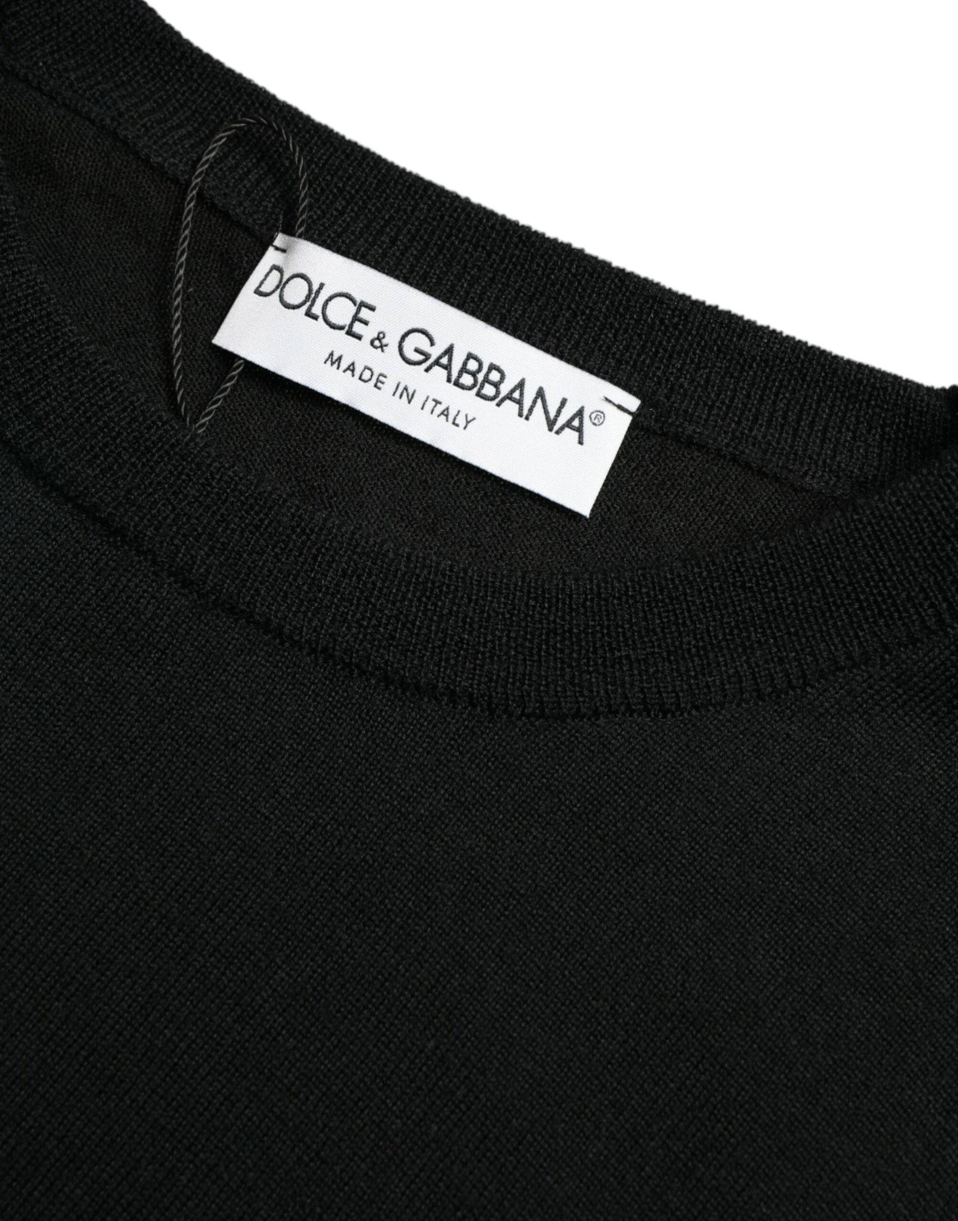 Dolce & Gabbana Stunning Black Wool Sweater - ACCEXO