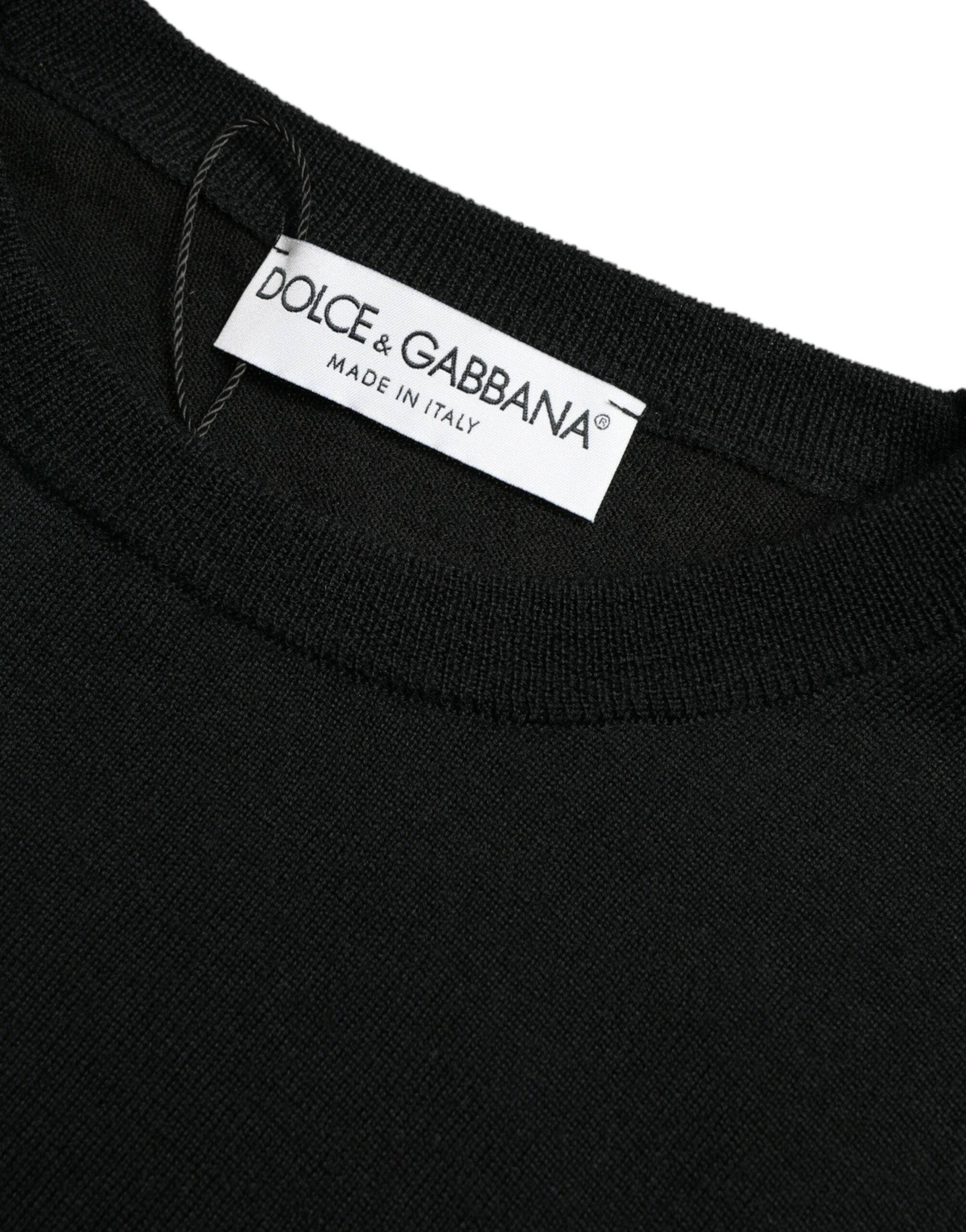 Dolce & Gabbana Stunning Black Wool Sweater - ACCEXO