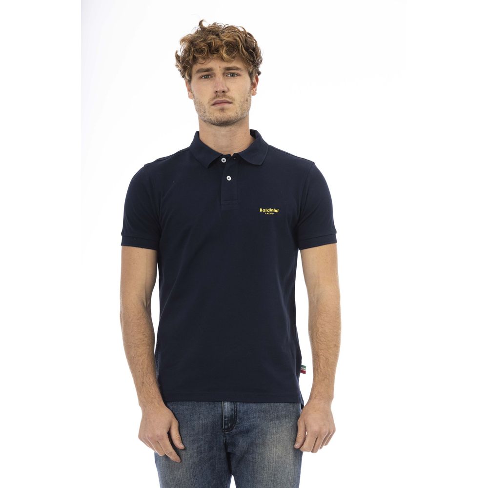 Baldinini Trend Blue Cotton Men Polo - ACCEXO