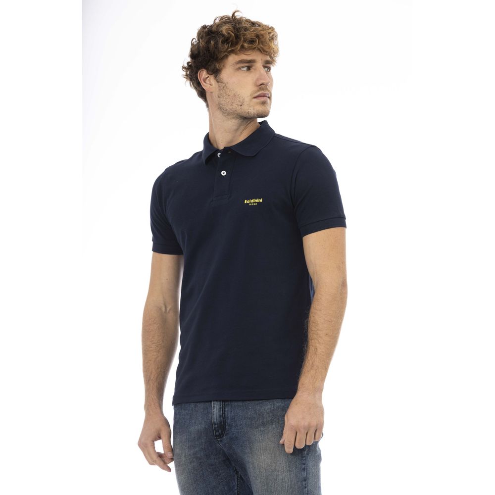 Baldinini Trend Blue Cotton Men Polo - ACCEXO