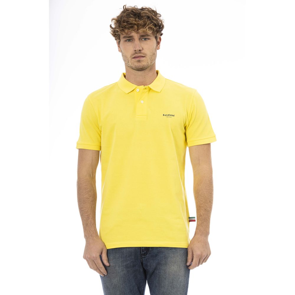 Baldinini Trend Yellow Cotton Men Polo - ACCEXO