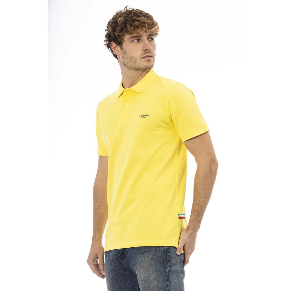 Baldinini Trend Yellow Cotton Men Polo - ACCEXO