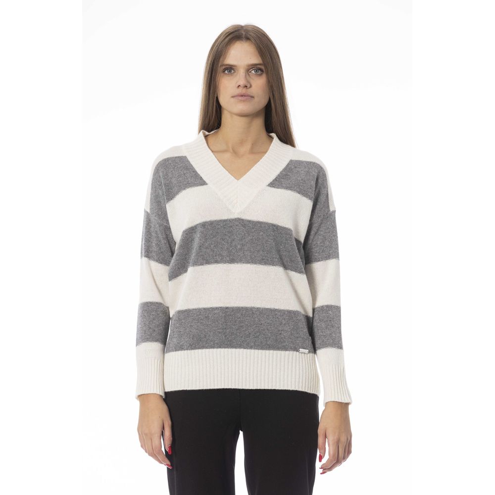 Baldinini Trend Gray Wool Women Sweater - ACCEXO