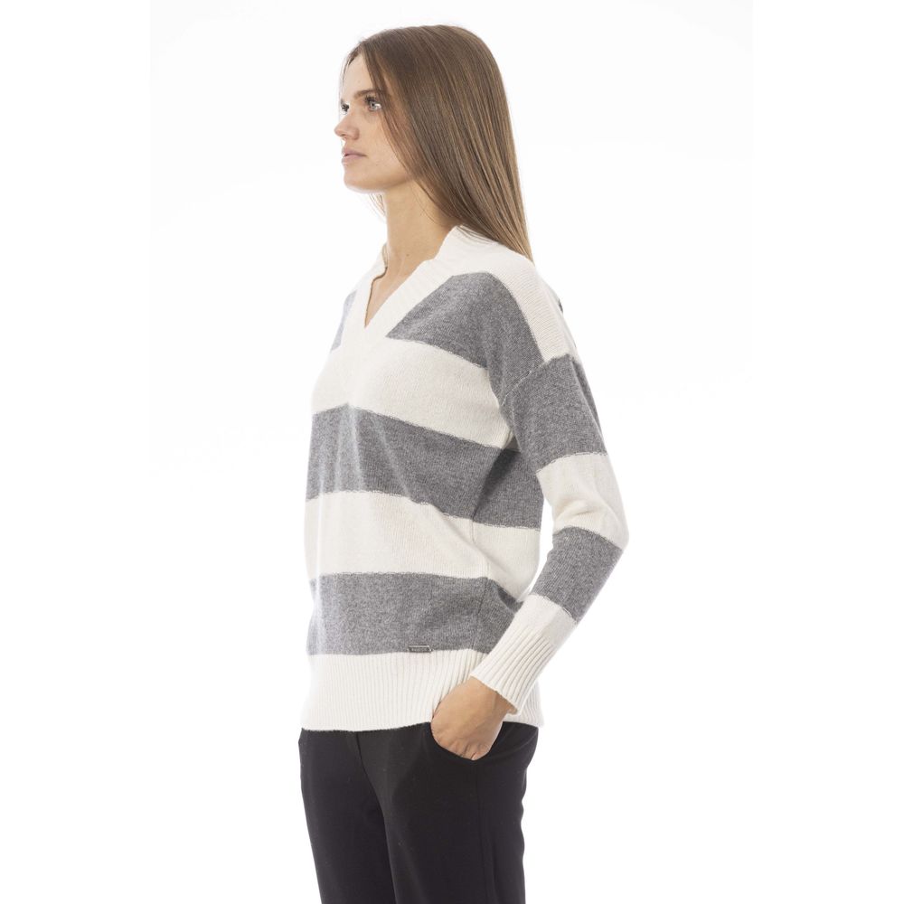 Baldinini Trend Gray Wool Women Sweater - ACCEXO