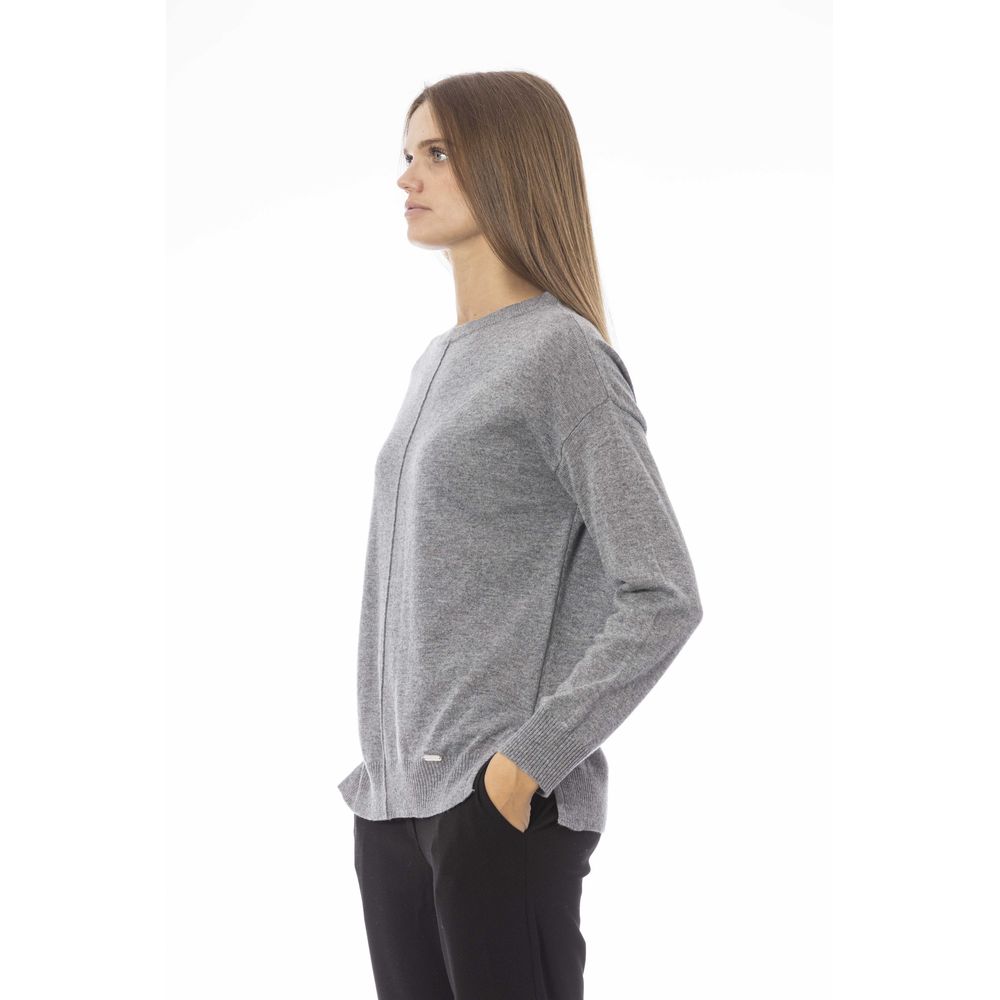 Baldinini Trend Gray Wool Women Sweater - ACCEXO
