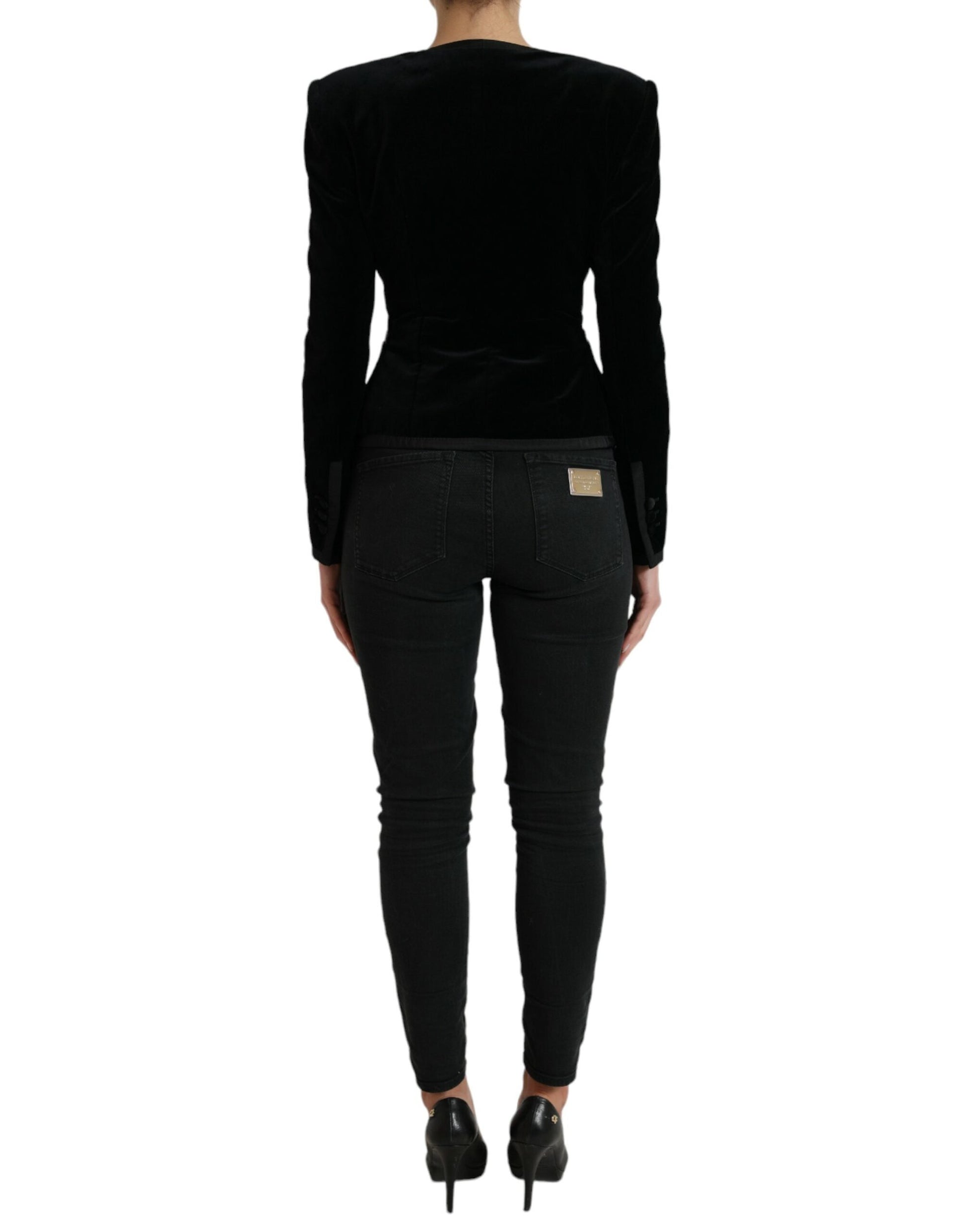 Dolce & Gabbana Elegant Double Breasted Cotton-Silk Blazer - ACCEXO