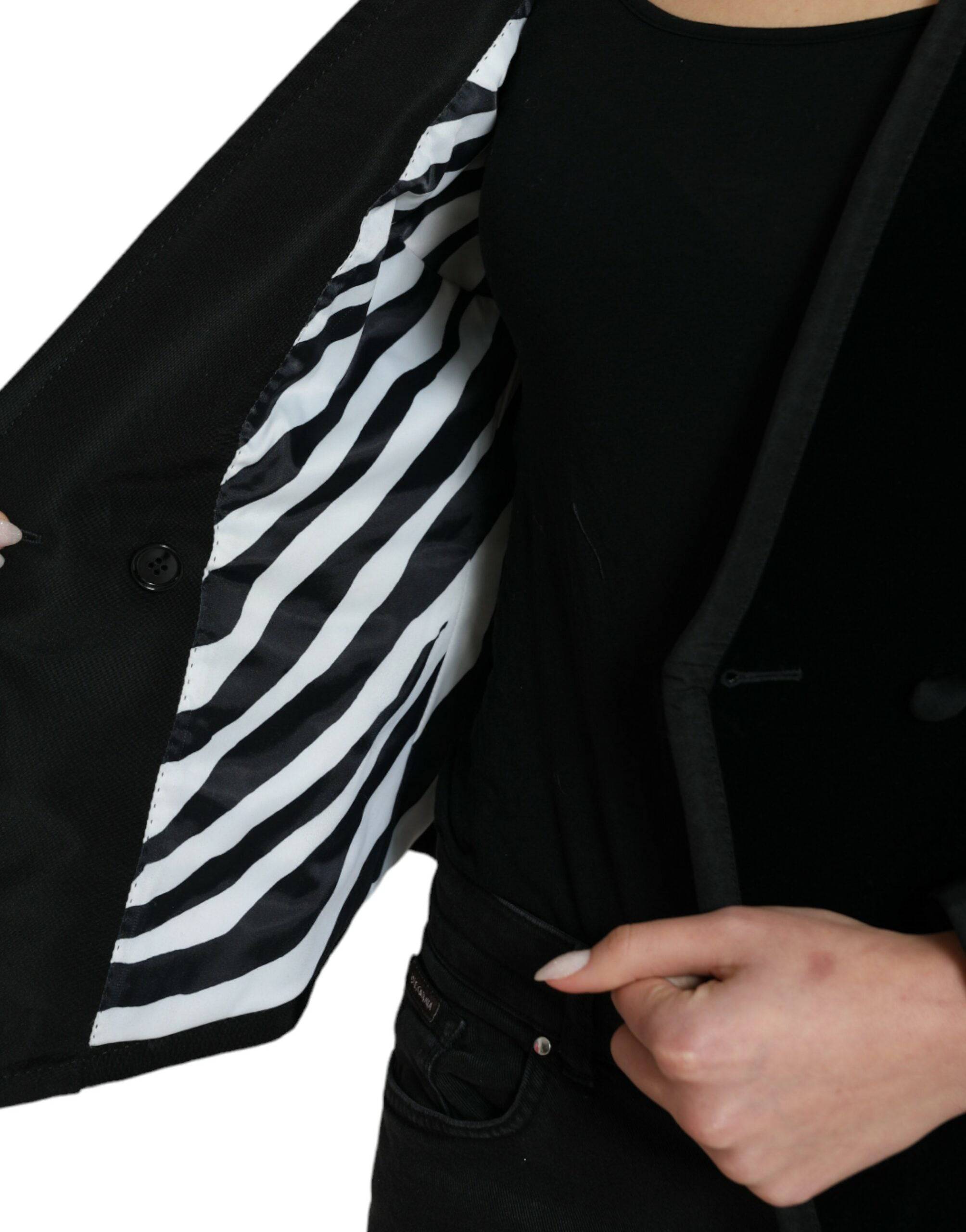 Dolce & Gabbana Elegant Double Breasted Cotton-Silk Blazer - ACCEXO