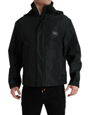 Dolce & Gabbana Sleek Black Windbreaker Jacket - ACCEXO