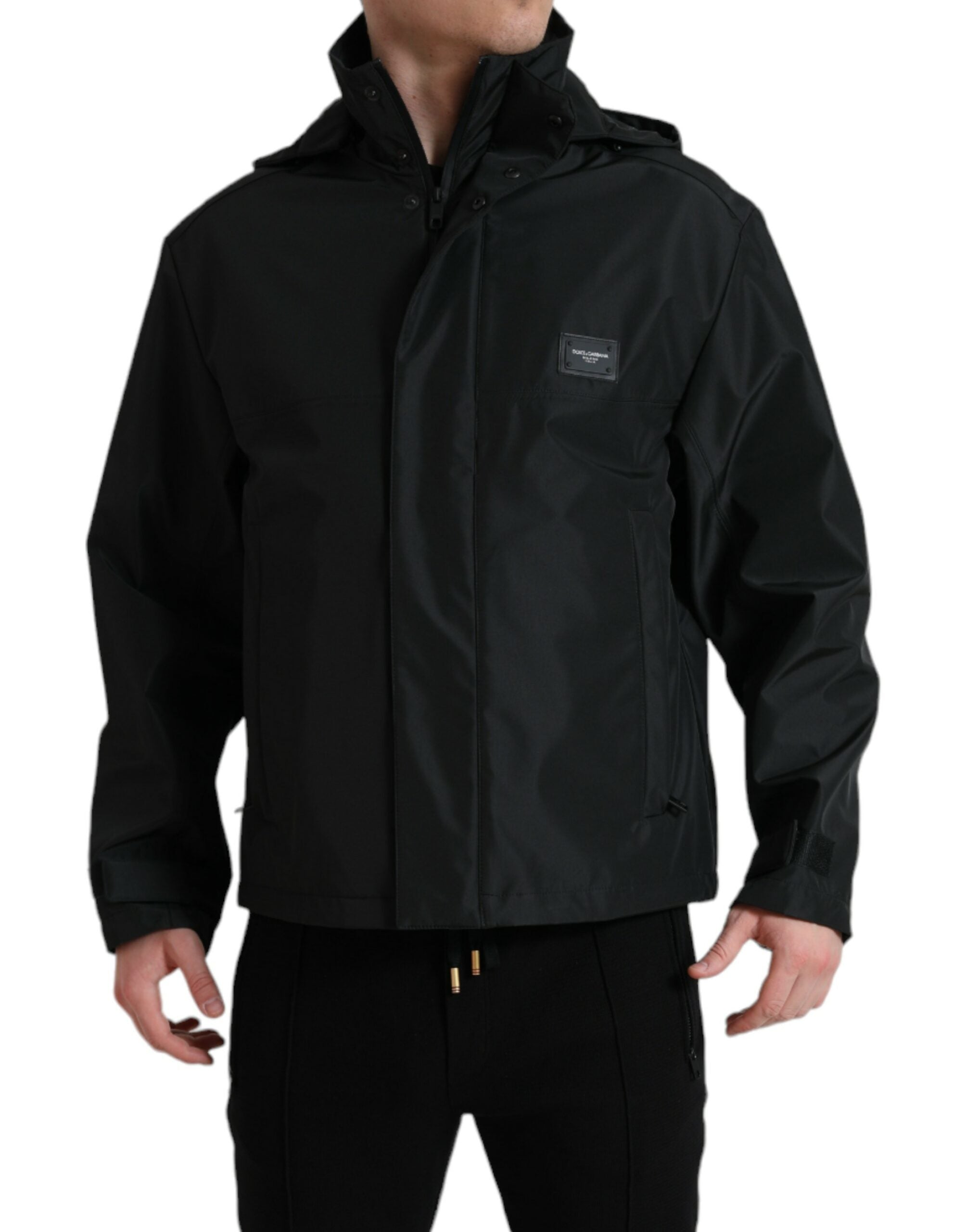 Dolce & Gabbana Sleek Black Windbreaker Jacket - ACCEXO