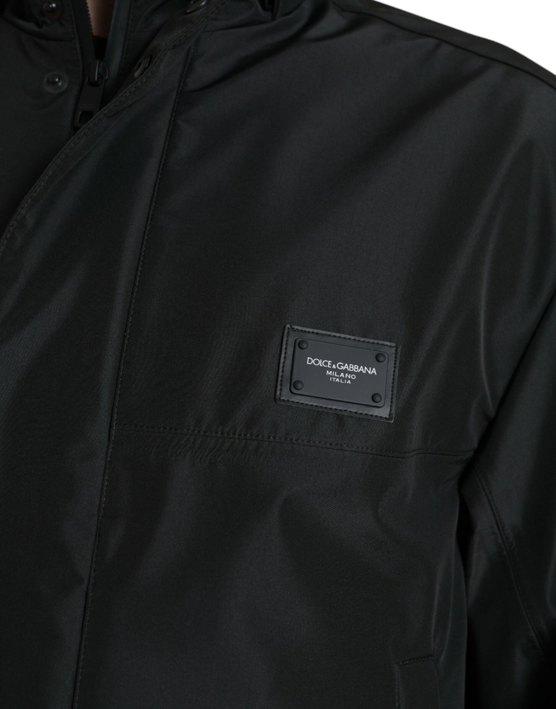 Dolce & Gabbana Sleek Black Windbreaker Jacket - ACCEXO