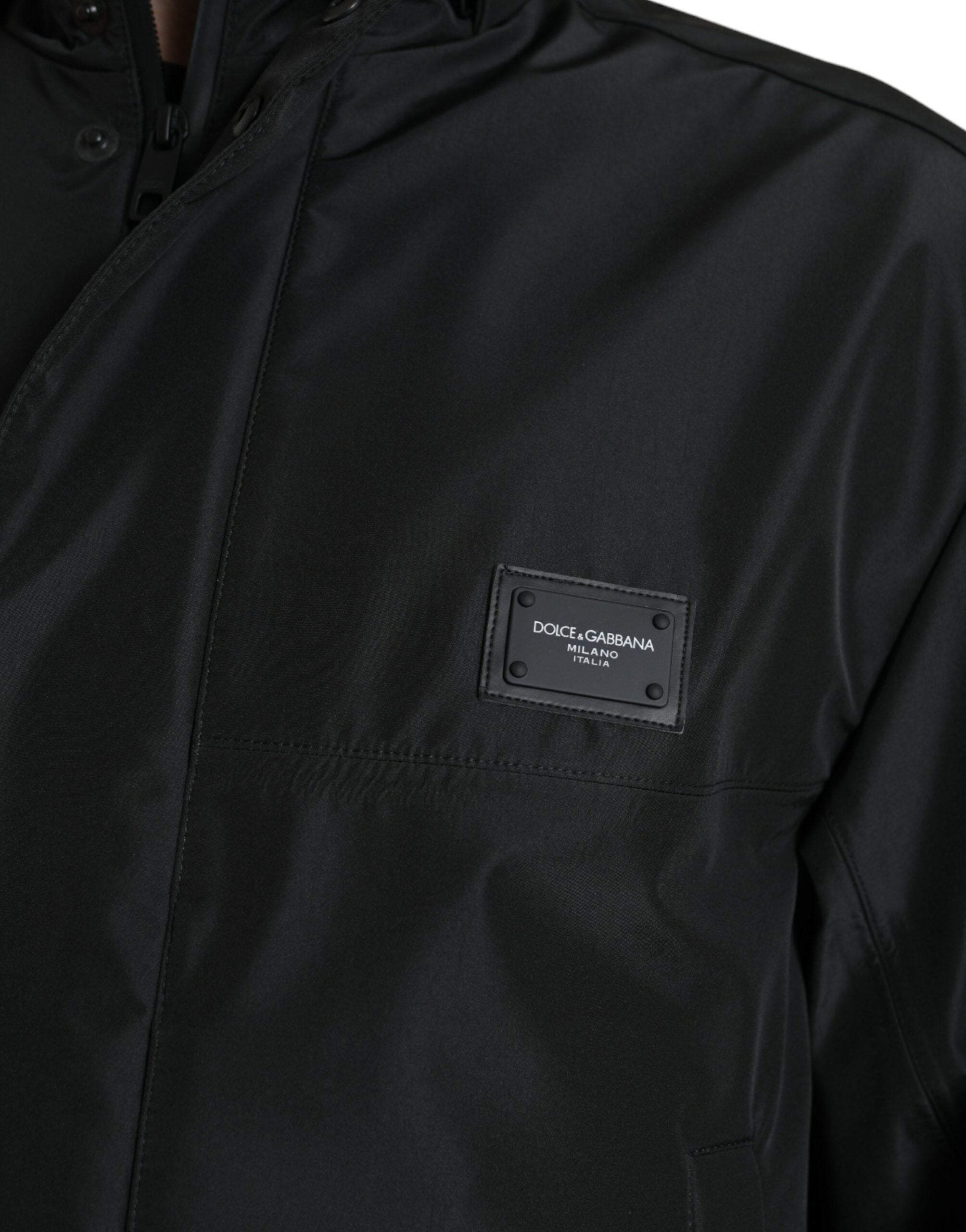 Dolce & Gabbana Sleek Black Windbreaker Jacket - ACCEXO
