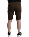 Dolce & Gabbana Chic Brown Bermuda Shorts with Logo Detail