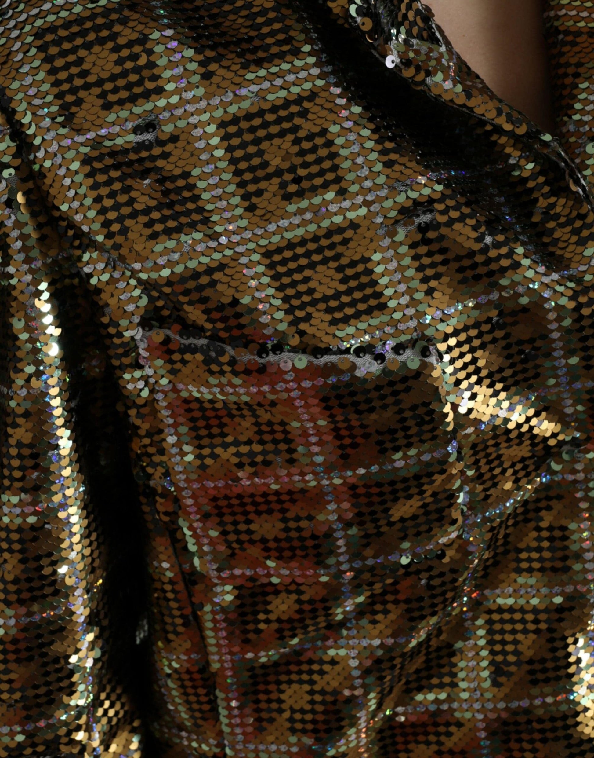 Dolce & Gabbana Multicolor Sequined Cropped Jacket - ACCEXO