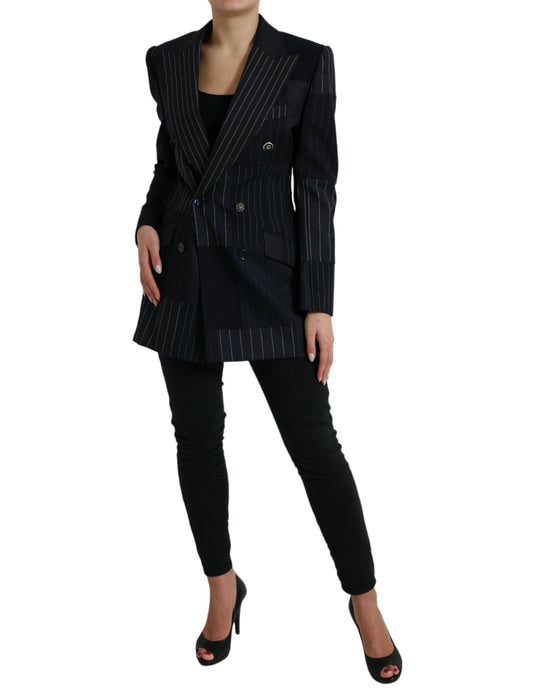 Dolce & Gabbana Elegant Striped Virgin Wool Blazer