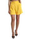 Dolce & Gabbana Elegant High Waist Bermuda Shorts in Sunny Yellow