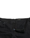 Dolce & Gabbana Chic Black Bermuda Denim Shorts