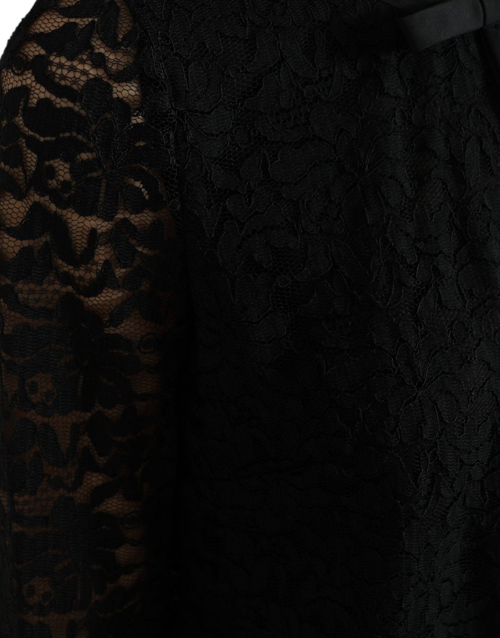 Dolce & Gabbana Elegant Floral Lace Long Sleeve Top - ACCEXO