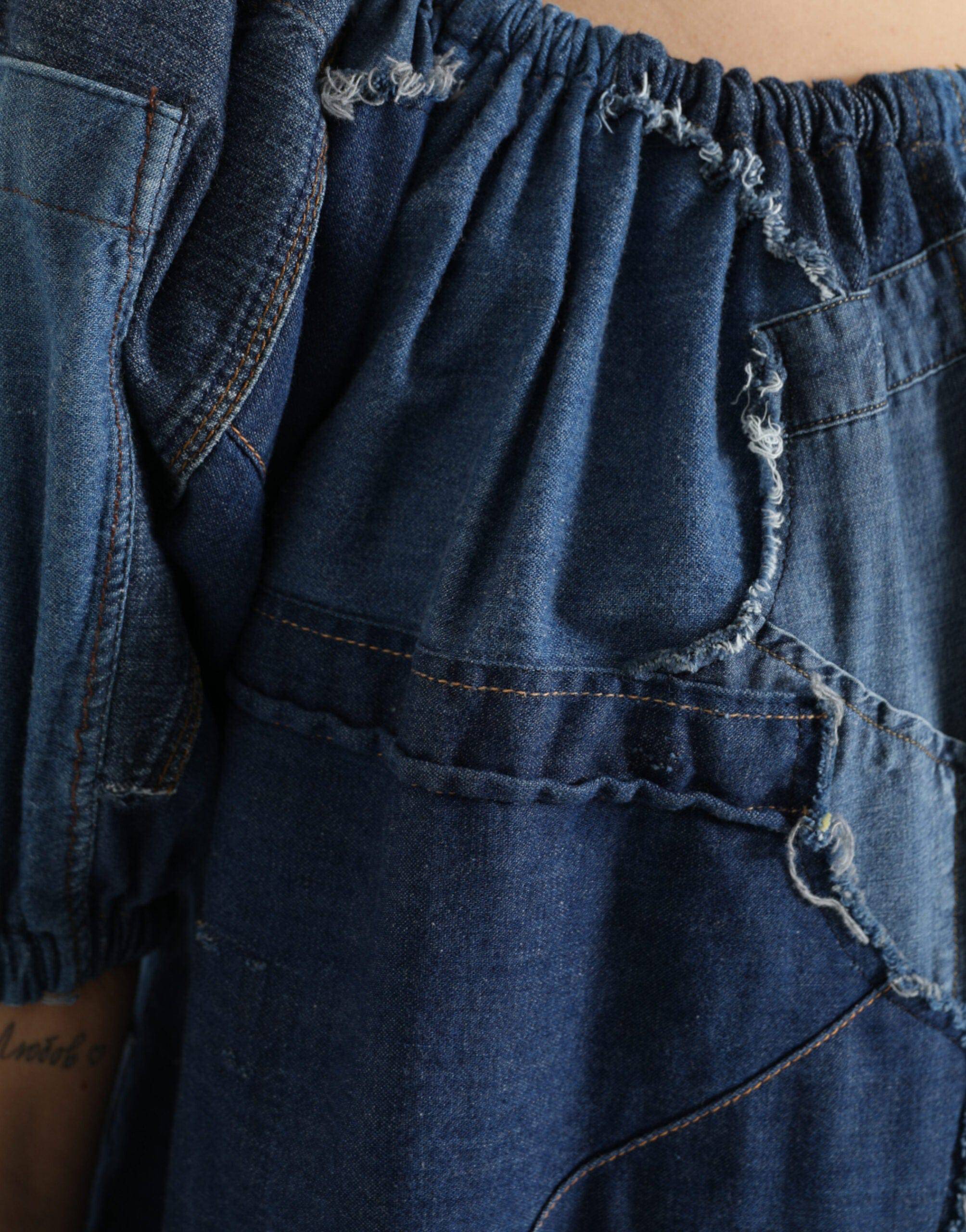 Dolce & Gabbana Elegant Cotton Denim Blouse Top - ACCEXO